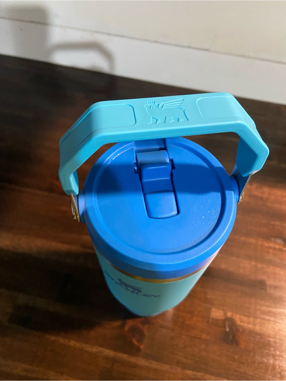 Stanley Blue Insulated Travel Tumbler with Carry Handle - Picture 2 of 4